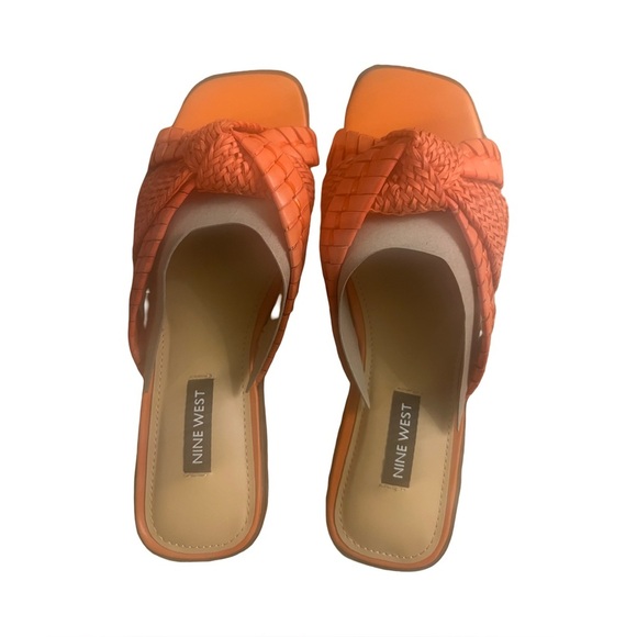 Nine West Olson 3 Slide Sandals Women’s Size 6 *Bright Orange* NEW With Box - Picture 2 of 13